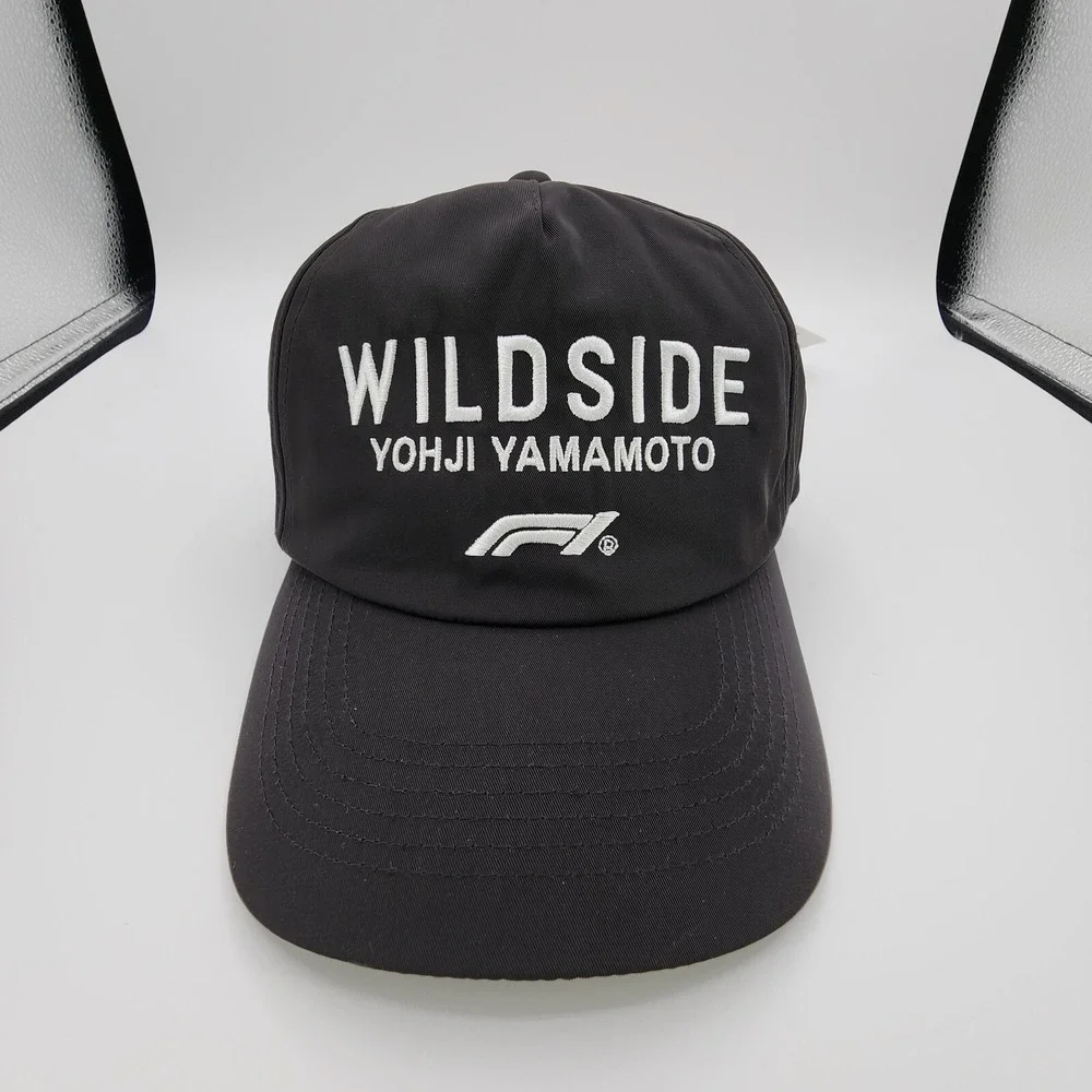 Yohji Yamamoto Formula One F1 Wildside Hat Snapback Black Grand Prix NEW‎ w/ Tag